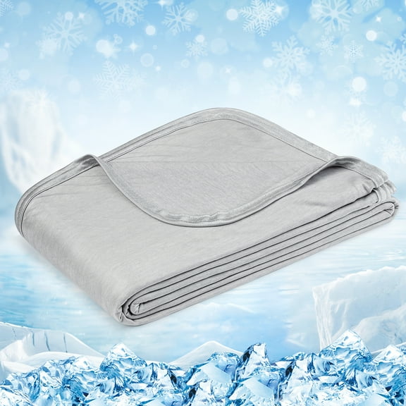 Cooling Comforter Queen Size, Cooling Blankets for Hot Sleepers and Night Sweats, Summer Double-Sided Cold Blankets, Silk Smooth Ultra-Cool Lightweight Breathable Blankets for Bed