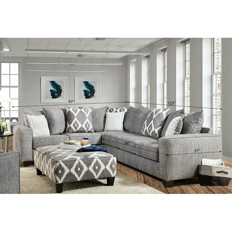 Pillow top back sectional
