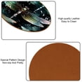 thumbnail image 5 of Dragonfly Set of 6 Round Microfiber Leather Coasters, 11x11 cm/4.3x4.3 in, Drink Coasters for Cups, Heat Absorbent Coasters for Drinks, Coaster Set for Home and Kitchen - Black, 5 of 6