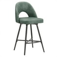 thumbnail image 3 of Weston Home Krista 24" Metal Swivel Mid Back Counter Stools, Set of 2, Teal, 3 of 10