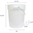 thumbnail image 5 of TrueCraftware- 6 Gallons White Plastic Round Beverage Dispenser Dishwasher Safe Color graduations marking in Liters and Quarts- Punch Bowls Water Juice dispensers with Easy Flow Spigot for Outdoor, 5 of 5