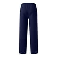 thumbnail image 4 of Domuza Men's Baggy Sweatpants Straight Leg Open Bottom Casual Pants Elastic Waist Athletic Joggers Sweat Pants with Pockets Dark Blue 3XL, 4 of 4