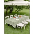 thumbnail image 4 of Outdoor Tablecloths with Umbrella Hole & Zipper, Sage Green Tablecloth Rectangle 60x84 Inch, Modern Abstract Art Farmhouse Waterproof Table Cloth, Patio/Pool/Picnic Table Covers, 4 of 8