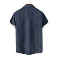 thumbnail image 5 of Fnooota Mens Short Sleeve Shirts, Colored Summer Fashion Vacation Button Down Shirts Dark Blue Size XL, 5 of 5