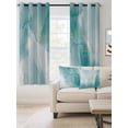 thumbnail image 2 of Turquoise Ombre Marble Blackout Curtains 84 Inches Long for Bedroom,Yellow Modern Geometric Abstract Art Thermal Insulated Room Darkening Black Out Curtain Panels Grommet Drapes for Living Room, 2 of 8