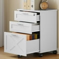 thumbnail image 1 of AKDSteel  Mobile Wood File Cabinet with Lock, Rolling Under-Desk Storage Organizer for Home & Office, 1 of 5