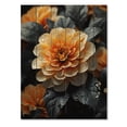 thumbnail image 3 of Designart "Coral Flower landscape Golden Marigolds" Floral & Botanical Print on Natural Pine Wood, 3 of 5