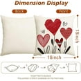 thumbnail image 6 of Valentines Pillow Covers 18x18 Set of 2,Red Hearts Valentines Day Pillows Decorative Throw Pillows Outdoor Love Hear Valentines Pillows Cases Decoration for Sofa Couch White, 6 of 6