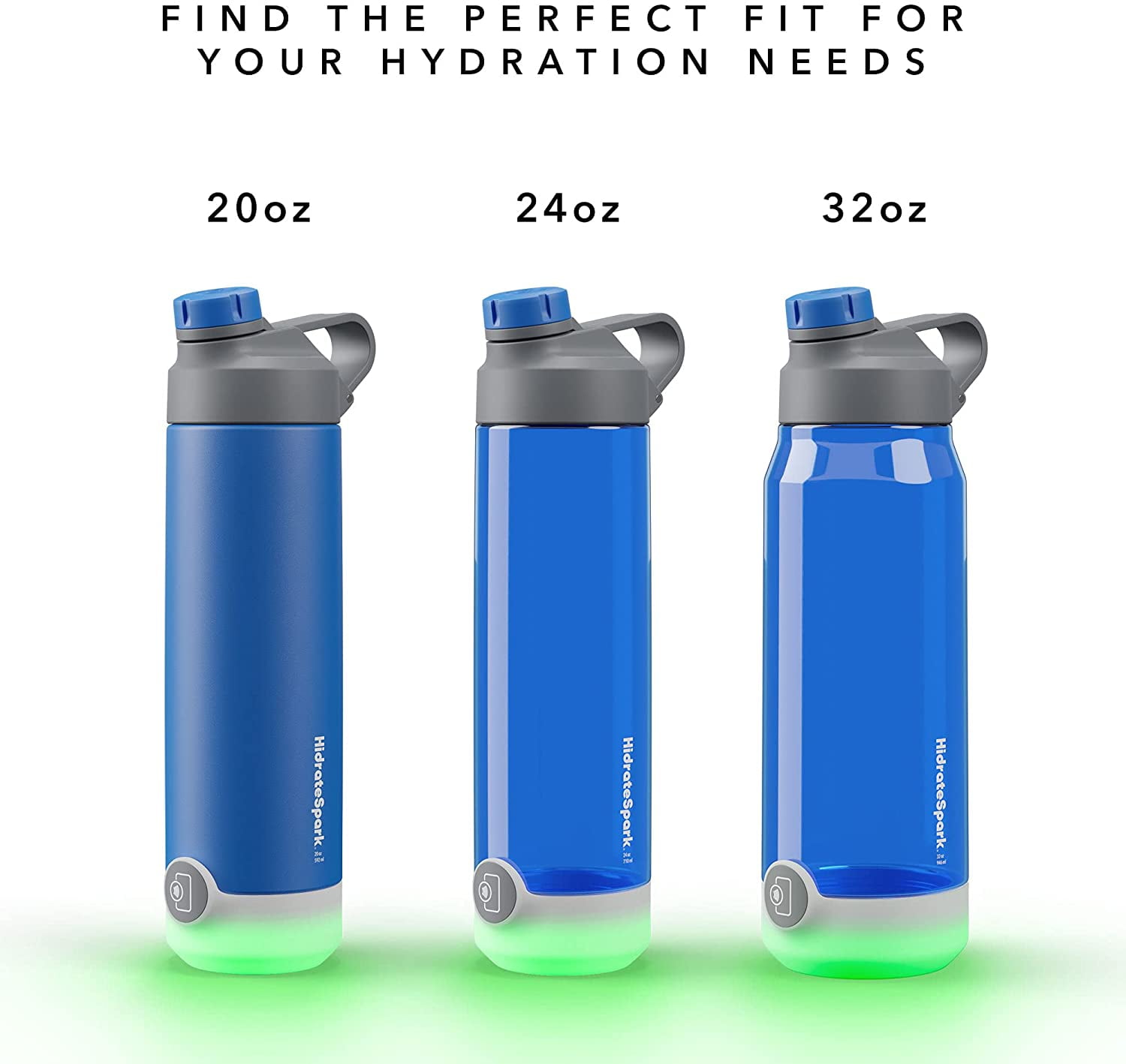 HidrateSpark TAP Smart Water Bottle 24 Oz… Straw Tap to Track Water Intake & Glows to Remind You to Stay Hydrated Fruit Punch 