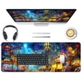thumbnail image 4 of WISHTIME Gaming Mouse Mat Large Mouse Mat Long Extended Mouse Pad Desk Mat Non-Slip Rubber Mice Pads Stitched Edges Thin Pad (31.5x11.8x0.08Inch)Small Town, 4 of 8
