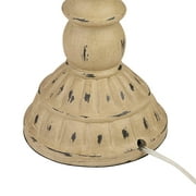 John Timberland Trinidad Country Cottage Table Lamps 26 1/2 High Set of 2 Antique White Candlestick Rattan Tapered Drum Shade for Bedroom Living Room