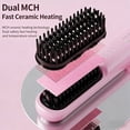thumbnail image 4 of Lunxisen 4 Pcs Portable Straightener Brush Hair Styling Tool Rechargeable Fast Heating Salon Quality Smoothing Styling for Home Travel, 4 of 9