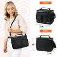 thumbnail image 4 of OPUX Insulated Lunch Box for Men Women Kids, Leakproof Reusable Lunch Bag Cooler for Work School Office, Soft Thermal Lunchbox Tote with Shoulder Strap for Boys Girls Adults, Black, 14 Can/8L, 4 of 9