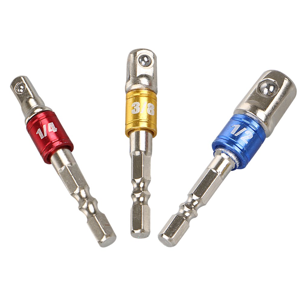 EEEKit 3Pcs Bit Drill Nut Driver Adapter Set, Hand Tools Sockets