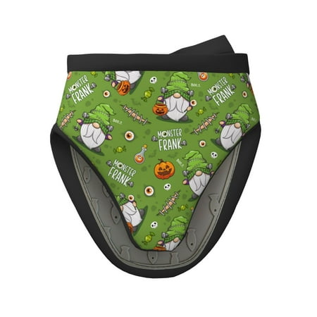 

Tebeau Halloween Monster Gnome Print Short Oven Mitts Heat Resistant Silicone Kitchen Mini Oven Mitts Non-Slip Grip Surfaces and Hanging Loop Gloves