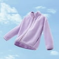 thumbnail image 2 of XUNKUSGA Girls Fleece Jacket 1-11 Years Full-Zip Mock Jacket Lightweight Stand Collar Long Sleeve Girls Winter Coat with Pockets Soft Warm Girls Winter Jacket, 2 of 9
