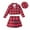 Red, variant on PINQI Formal Dresses for Baby Girls Toddler Autumn and Winter Plaid Lapel Long Sleeve Short Jacket High Waist Pleated Skirt Hat Girls' Outfit