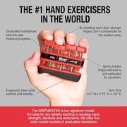 PROHANDS Gripmaster Hand Exerciser, Finger Exerciser (Hand Grip Strengthener), Spring-Loaded, Finger-Piston System, Isolate and Exercise Each Finger, (Set of 4) (Yellow, Blue, Red, Black)