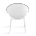 thumbnail image 6 of 2xhome Mid-Century Modern Plastic Lounge Chair Plastic Legs with Breathable Perforated Egg Shaped Seat for Indoor/Outdoor Use, White, Set of 1, 1 piece, 6 of 14