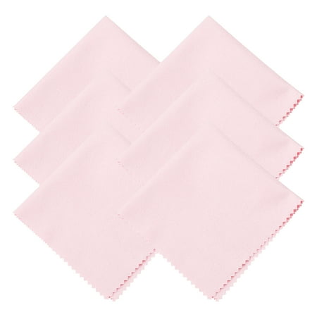 Uxcell 6 Pcs Microfiber Cleaning Cloth for Glasses 12 x 12 Inch Eyeglass Cleaning Cloth for Electronics Lenses Pink