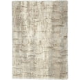 thumbnail image 2 of Nourison Luxurious Shag Abstract Contemporary Ivory Beige 4' x 6' Area Rug, Plush, Bedroom, Kitchen, Living Room, 2 of 8