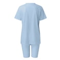 thumbnail image 4 of Conjunto deportivo de manga corta y pantalones cortos para mujer, para yoga y running - S-XXXL, 4 of 6