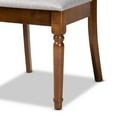 thumbnail image 6 of Baxton Studio Lucie Modern and Contemporary Grey Fabric Upholstered and Walnut Brown Finished Wood 2-Piece Dining Chair Set, 6 of 8