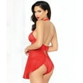 thumbnail image 2 of Babydoll Strappy Waist & Panty Criss Cross Waistband Red Sm, 2 of 2