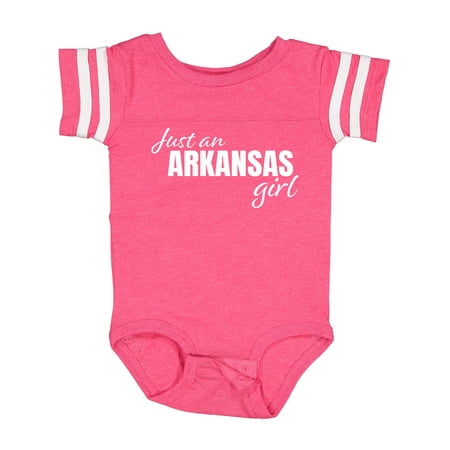 

Inktastic Just an Arkansas Girl Born and Raised Gift Baby Girl Bodysuit