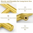 thumbnail image 4 of 30 Pack Brushed Brass Cabinet Handles Gold 3 Inch Hole Center Cabinet Pulls Stainless Steel Drawer Handles Kitchen Cabinet Hardware Pulls for Cabinets and Drawers - 5" Length,, 4 of 7