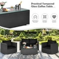 thumbnail image 6 of Costway 8PCS Patio Rattan Furniture Set Cushioned Sofa Chair Coffee Table Black, 6 of 9