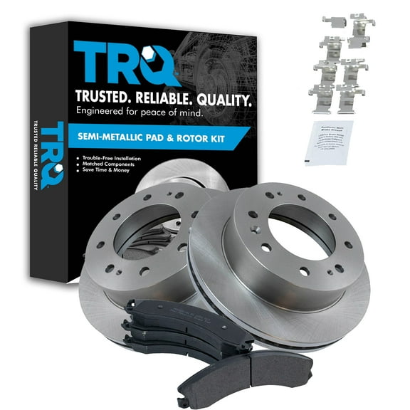 TRQ Front Posi Metallic Brake Pad & Rotor Kit Fits Select Chevy GMC 2500 3500 HD Truck