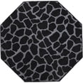 thumbnail image 2 of Furnish My Place Giraffe Black Grey Area Rug, Animal Print Area Rug, Pet-Friendly Rug, Baby Nursery Mat, Indoor Area Rug, Perfect for Living Room, Playroom, 3' Octagon - Set of 5, 2 of 5