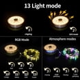 thumbnail image 6 of TOHETO 4-in-1 Camping String Light, 32.8FT IP44 Waterproof Camping Lights with 13 Lighting Modes, 4000mAH Rechargeable Outdoor String Lights for Camping Essentials Camping Gear, Black, 6 of 15