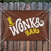 Willy Wonka and the Chocolate Factory Wonka Bar Logo Home Business Office Sign