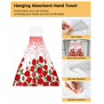 thumbnail image 3 of Red And Black Geometric Abstract Lines Hand Towel for Bathroom Kitchen Absorbent Hanging Towels Microfiber Kids Handkerchief, 3 of 6