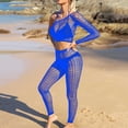 thumbnail image 4 of Sexy Lingerie Sets for Women Valentine Off Shoulder Long Sleeve Halter Tops Deep V Mesh Pant Bodycon Boudoir Set, 4 of 5