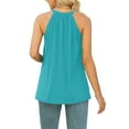 thumbnail image 3 of Fantaslook Womens Tank Tops Summer Lace Halter Tops Sleeveless Shirts Pleated, 3 of 7