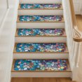 thumbnail image 3 of Stair Treads Non Slip Indoor for Wooden Steps, Colorful Stone 10 Pcs Stair Mats for Kids Elders Dogs, 8 x 30 Inch Rainbow Abstract Oil Painting Brushwork Carpet Treads Runner Rugs for Staircase, 3 of 9