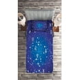 thumbnail image 2 of Ambesonne Astrology Quilted Coverlet 2 Pcs, Constellation Zodiac, Twin Size, Dark Blue, 2 of 2