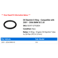 thumbnail image 2 of Oil Dipstick O-Ring - Compatible with 2001 - 2006 BMW X5 3.0i 2002 2003 2004 2005, 2 of 2