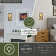 thumbnail image 3 of Vaxcel Vine 2 Light Black Rustic Flush Wall Sconce Amber Glass, 3 of 5