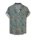 thumbnail image 4 of Camisas vintage con estampado floral de calaveras para hombre, divertidas camisetas de manga corta con estampado de calaveras en 3D, camisas hawaianas con solapa estampada para hombre, 4 of 4