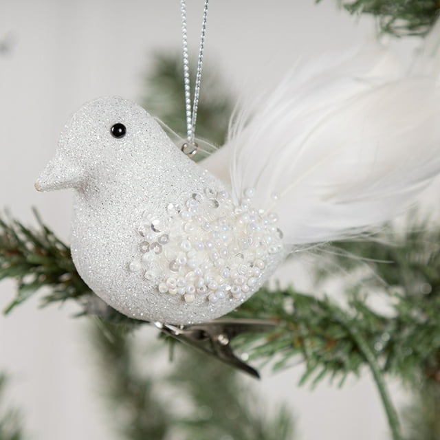 Mubineo Simulation Foam Feather Bird Christmas Ornament Artificial ...