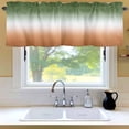 thumbnail image 6 of Bohemian Gradient Sage Green Window Valance for Kitchen, Modern Minimalist Green Orange Ocean Beach Rod Pocket Short Curtain for Small Windows, Light Filtering Decorative Valance, 56 x 16 Inch, 6 of 9