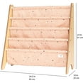 thumbnail image 2 of 3 Sprouts Recycled Fabric Kids Book Rack Storage Bookshelf Organizer in Clay Terrazzo for Ages 3+, 2 of 5