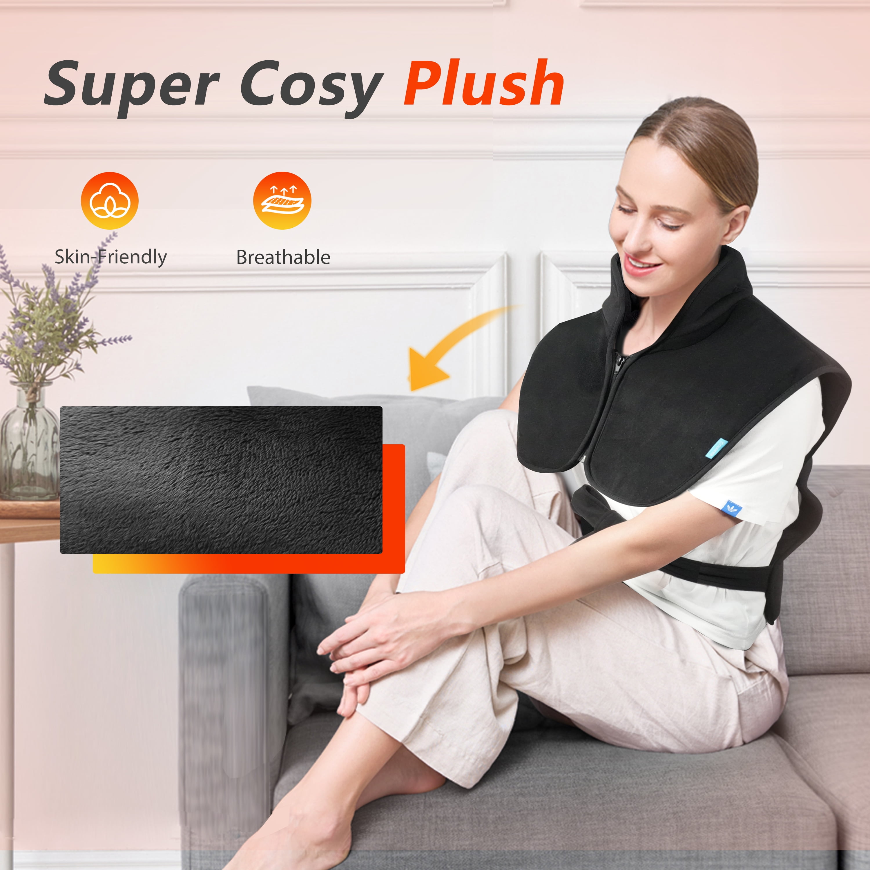 Electric Heated Shoulder Massager USB Heating Pad Wrap Neck Cervical Pain  Relief Relieve Back Brace Compress Tool Fatig Warmer