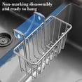 thumbnail image 4 of HOARBOEG 304 Stainless Steel Rectangular Sink Drying Rack Kitchen Sponge Drying Rack Sink Storage High Load Bearing Storage Rack, 4 of 9