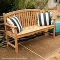 thumbnail image 3 of Titan Great Outdoors Grade A Teak 59in Bow-Back Bench, Indoor Outdoor Solid Wood Patio Furniture, 3 of 6