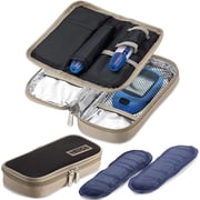 MEDca Insulin Cooler Travel Case, Portable Diabetic Pouch 2, Includes 2 Reusable Gel Ice Packs